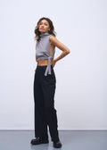 Топ knit melange grey