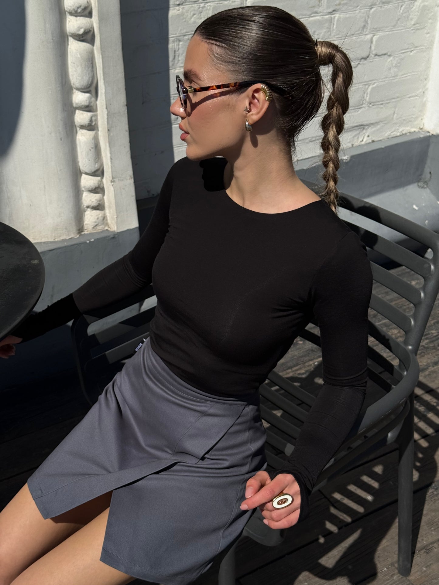 Спідниця slit anthracite