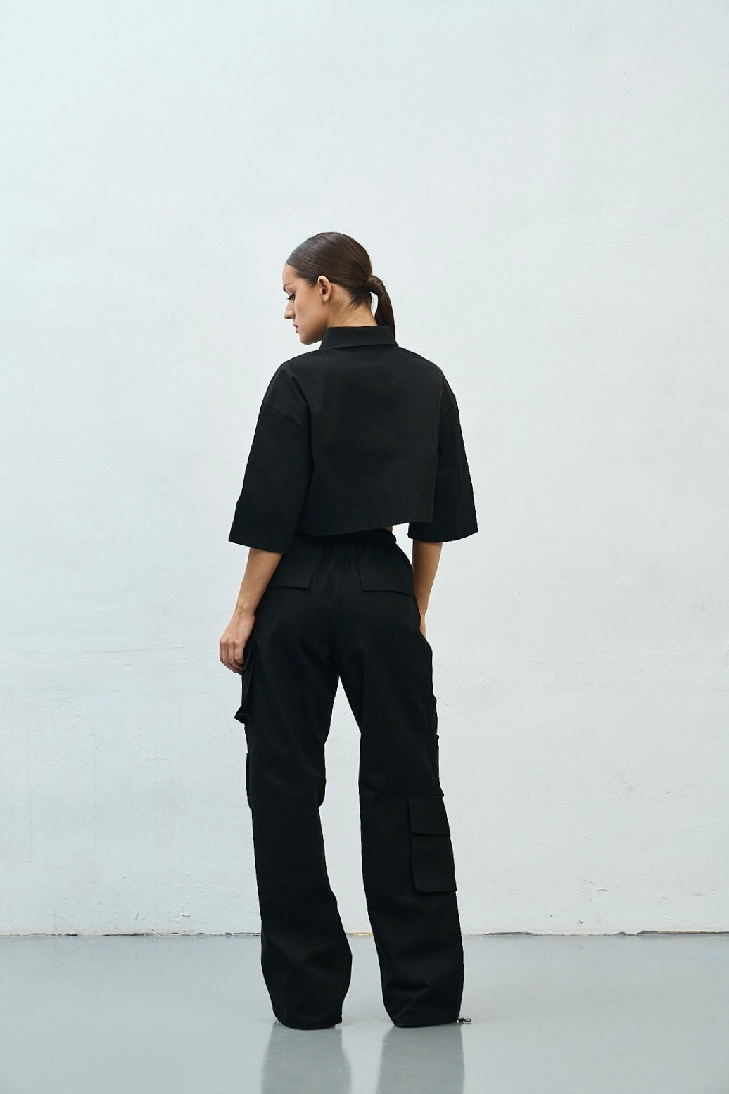 <tc>Pants cargo black</tc>