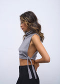 Топ knit melange grey