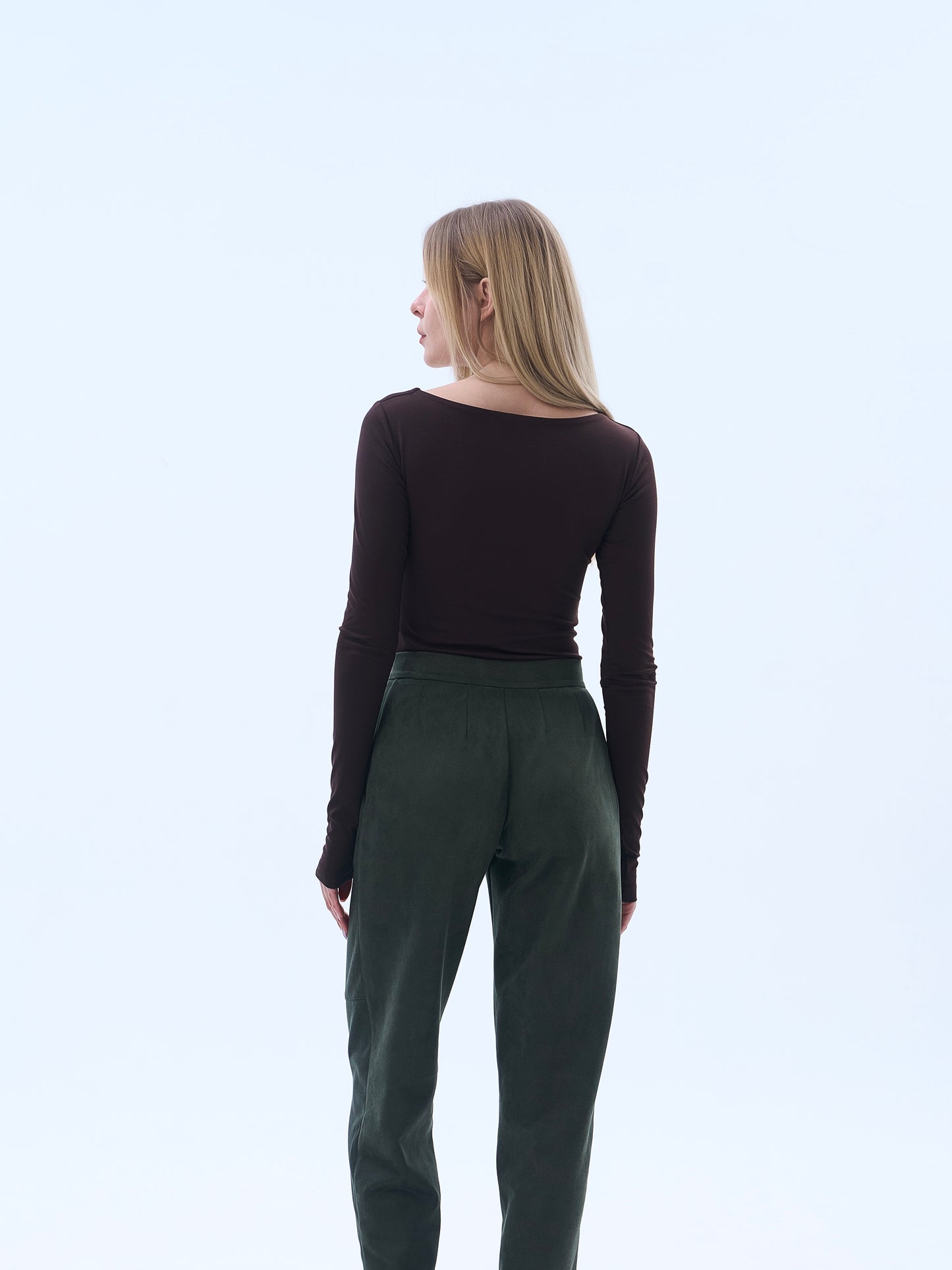 Штани suede olive