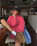 Бомбер fleece hot pink