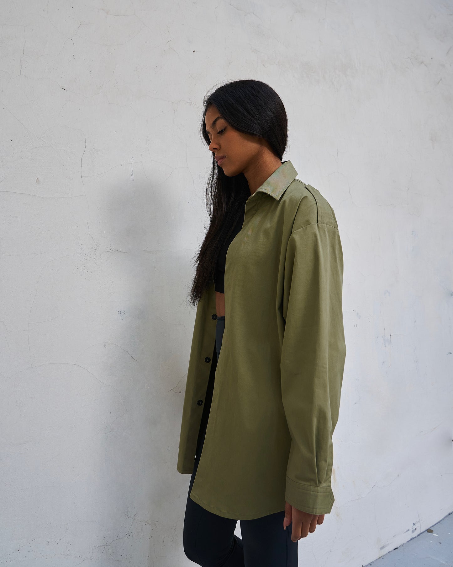 Сорочка oversize olive