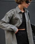 Сорочка oversize smoke grey