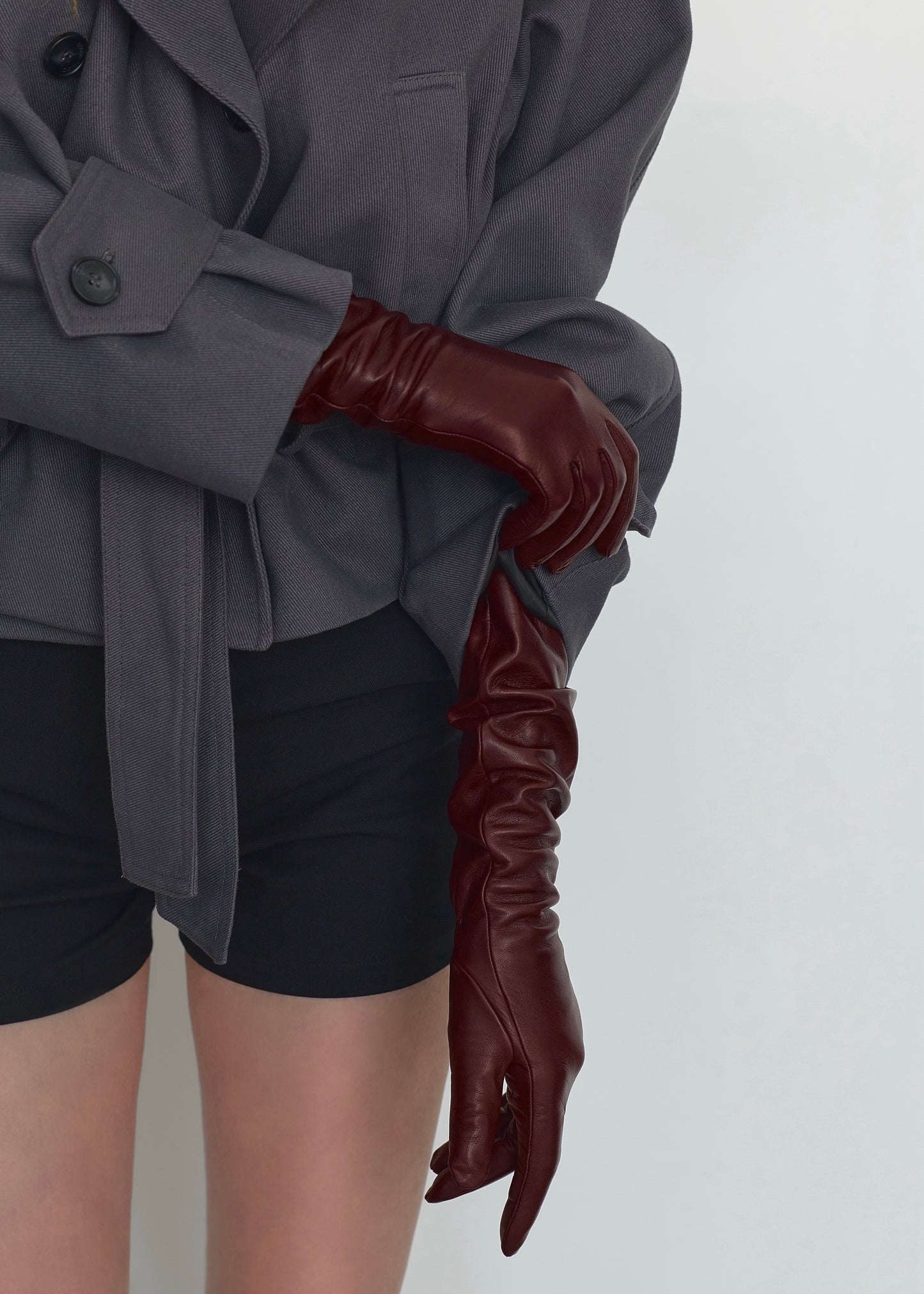 Рукавички long bordeaux