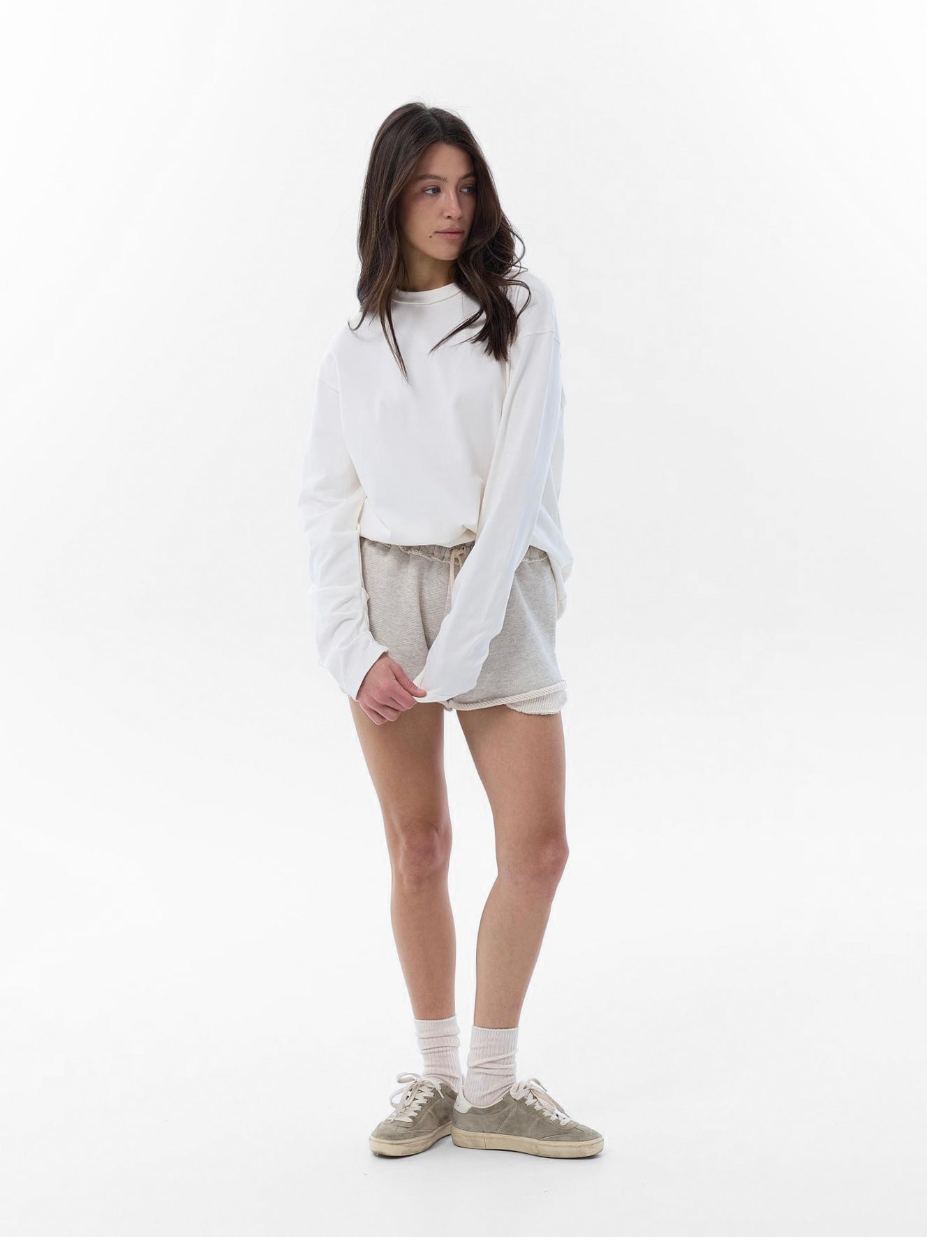 Лонгслів gathered milk