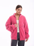 Бомбер fleece hot pink