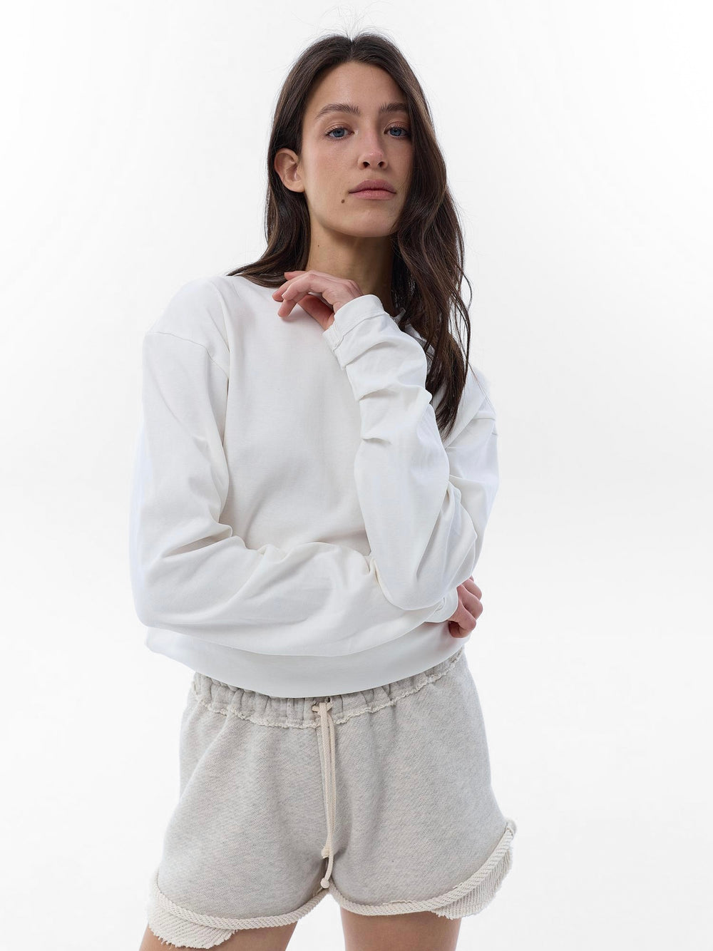 Лонгслів gathered milk