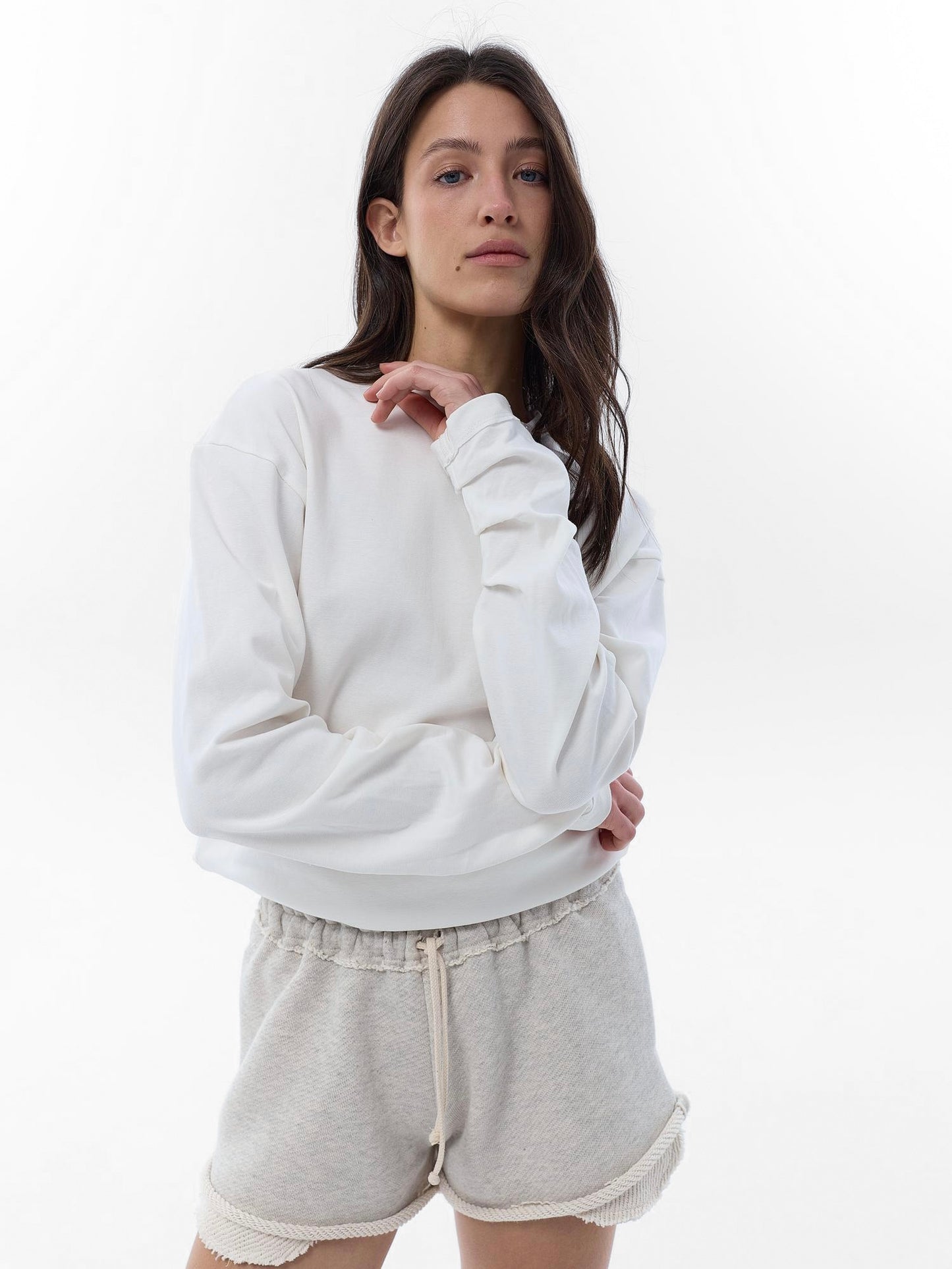 Лонгслів gathered milk