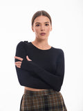 <tc>Longsleeve cropped black</tc>