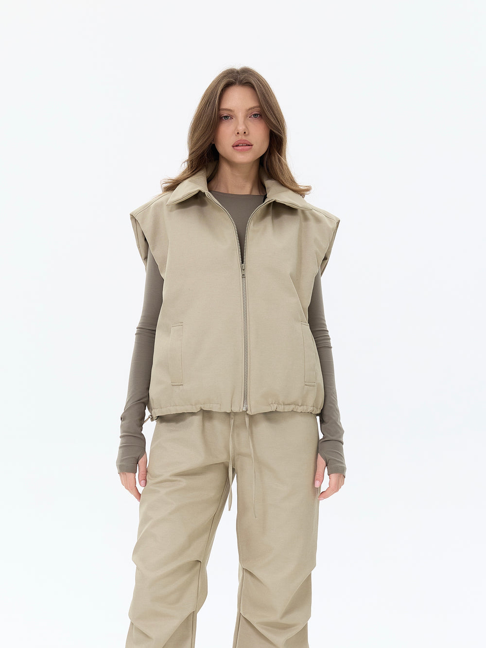 Жилет winter sand
