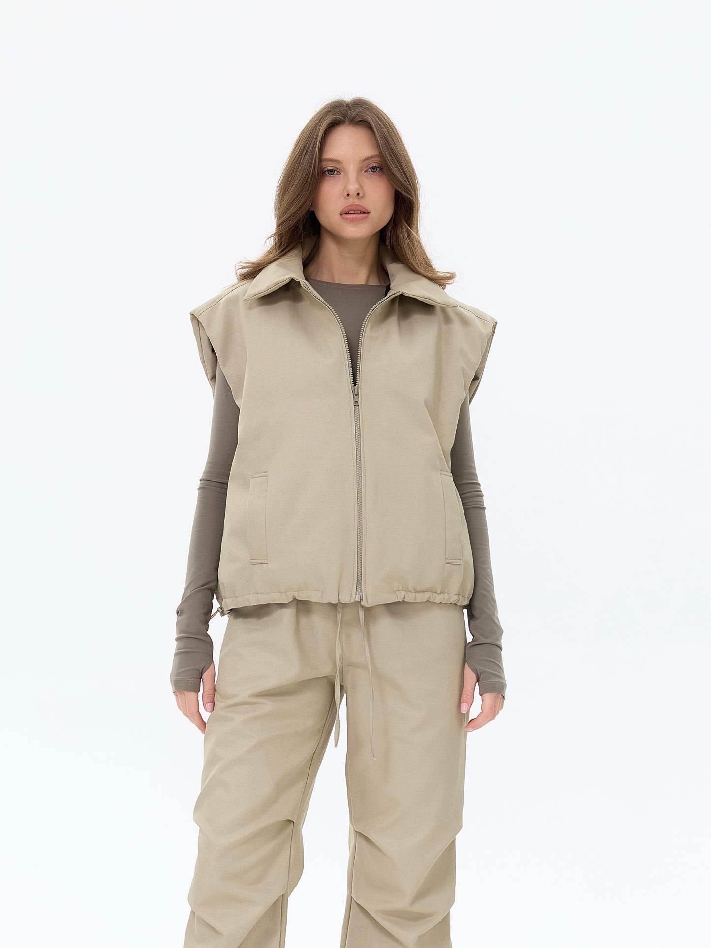 Жилет winter sand