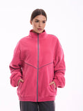 Бомбер fleece hot pink