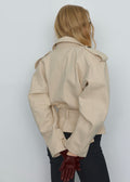 Тренч short ivory
