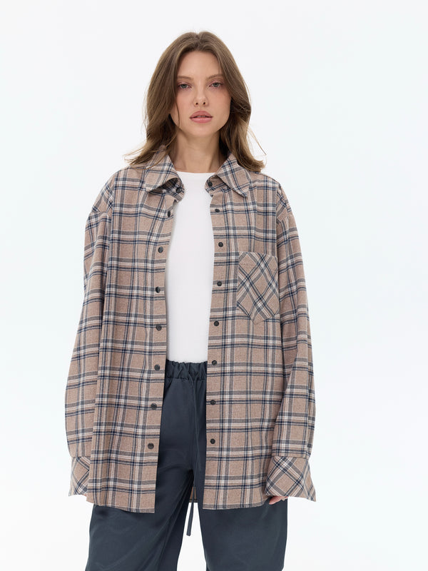 Сорочка boyfriend beige