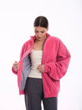 Бомбер fleece hot pink